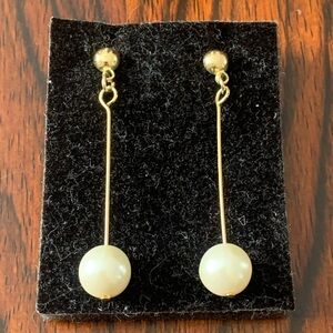 Vintage Faux Pearl Drop Earrings
